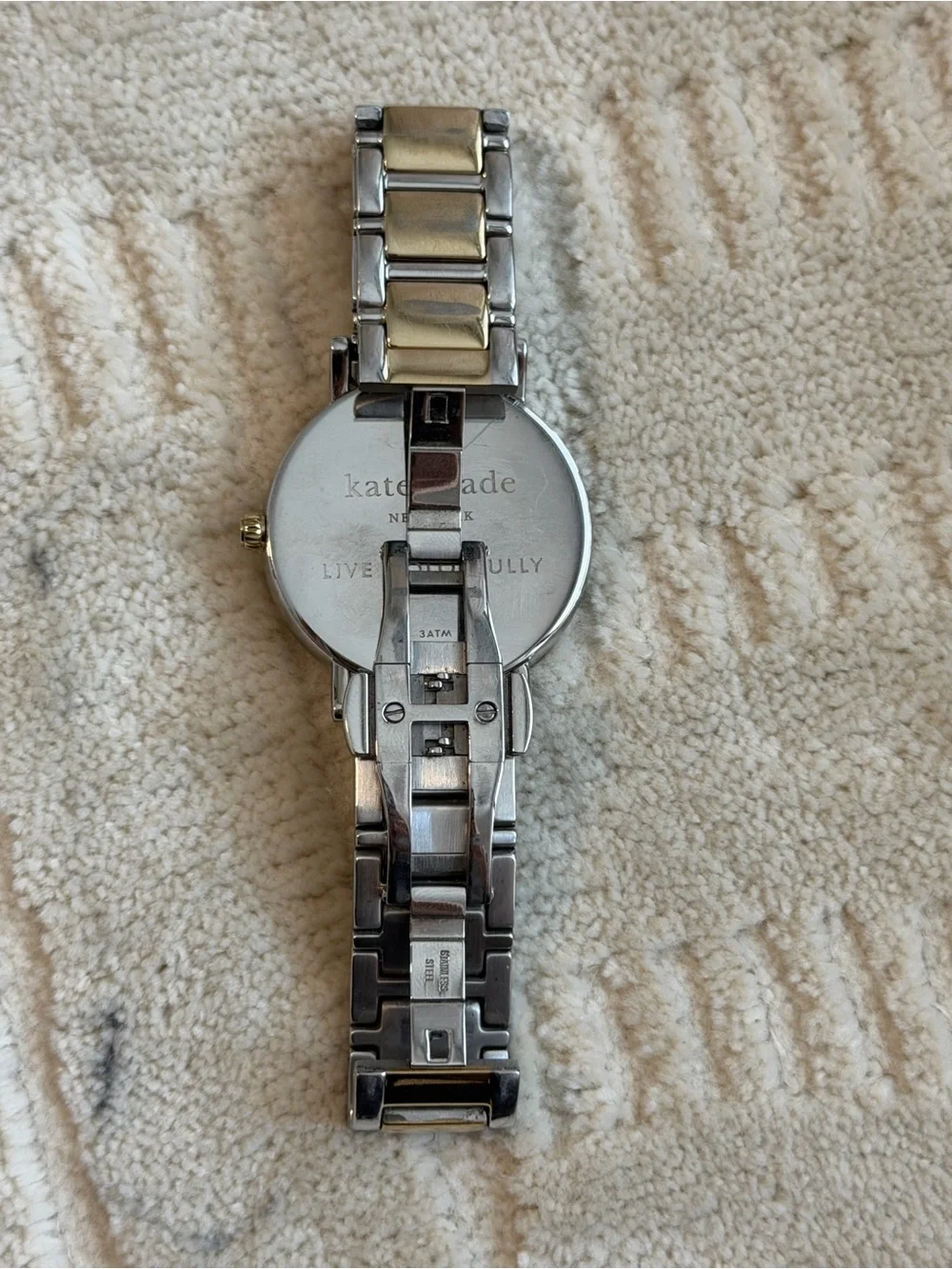 kate spade Two-Tone Silver and Gold Stainless Steel Watch